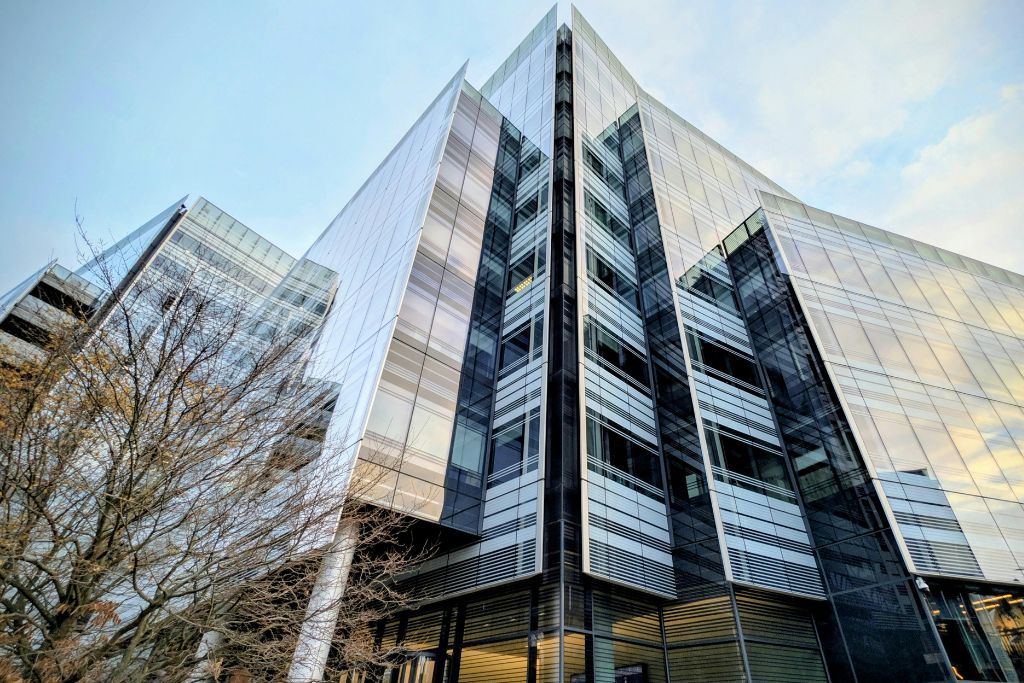 Modern commercial office building used to illustrate commercial property owners insurance