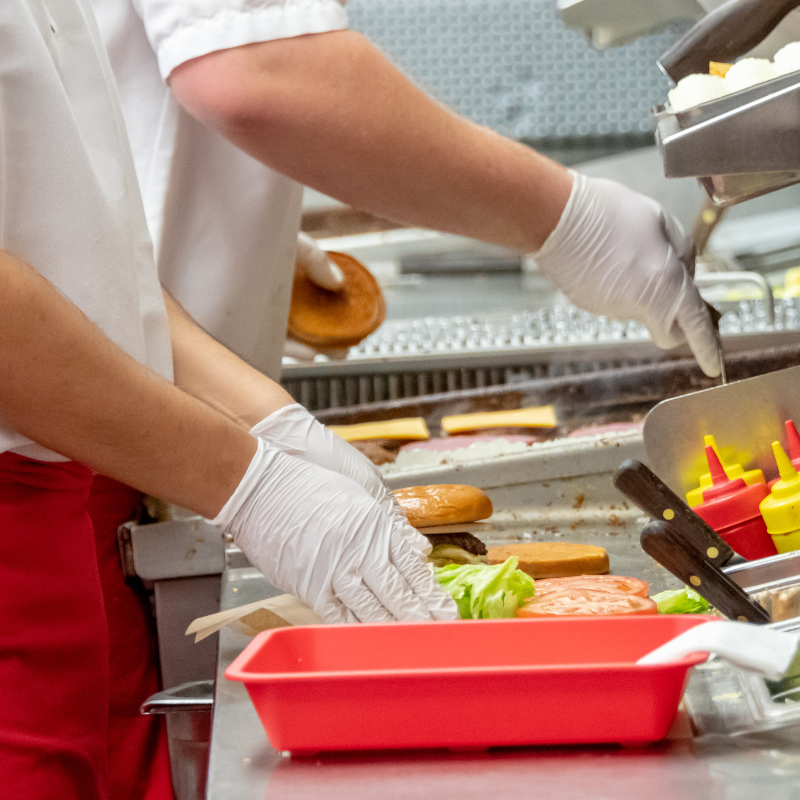 Chefs Cooking Fast Food